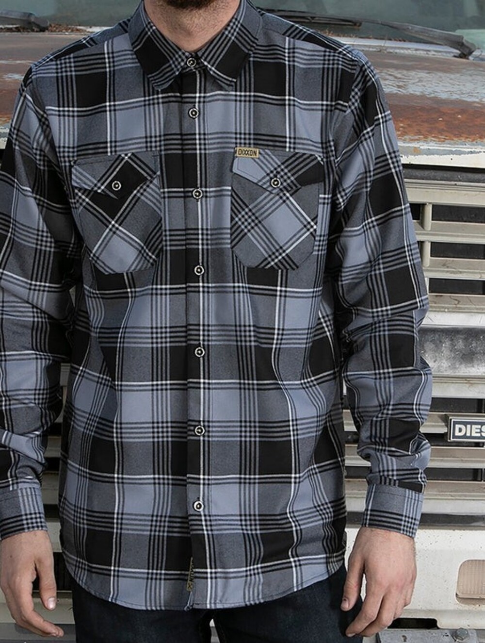 Dixxon Adamantium Flannel XL Tall XLT Black Gray Plaid NIB Rare